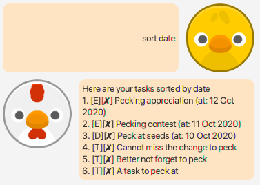 The task list is sorted by date